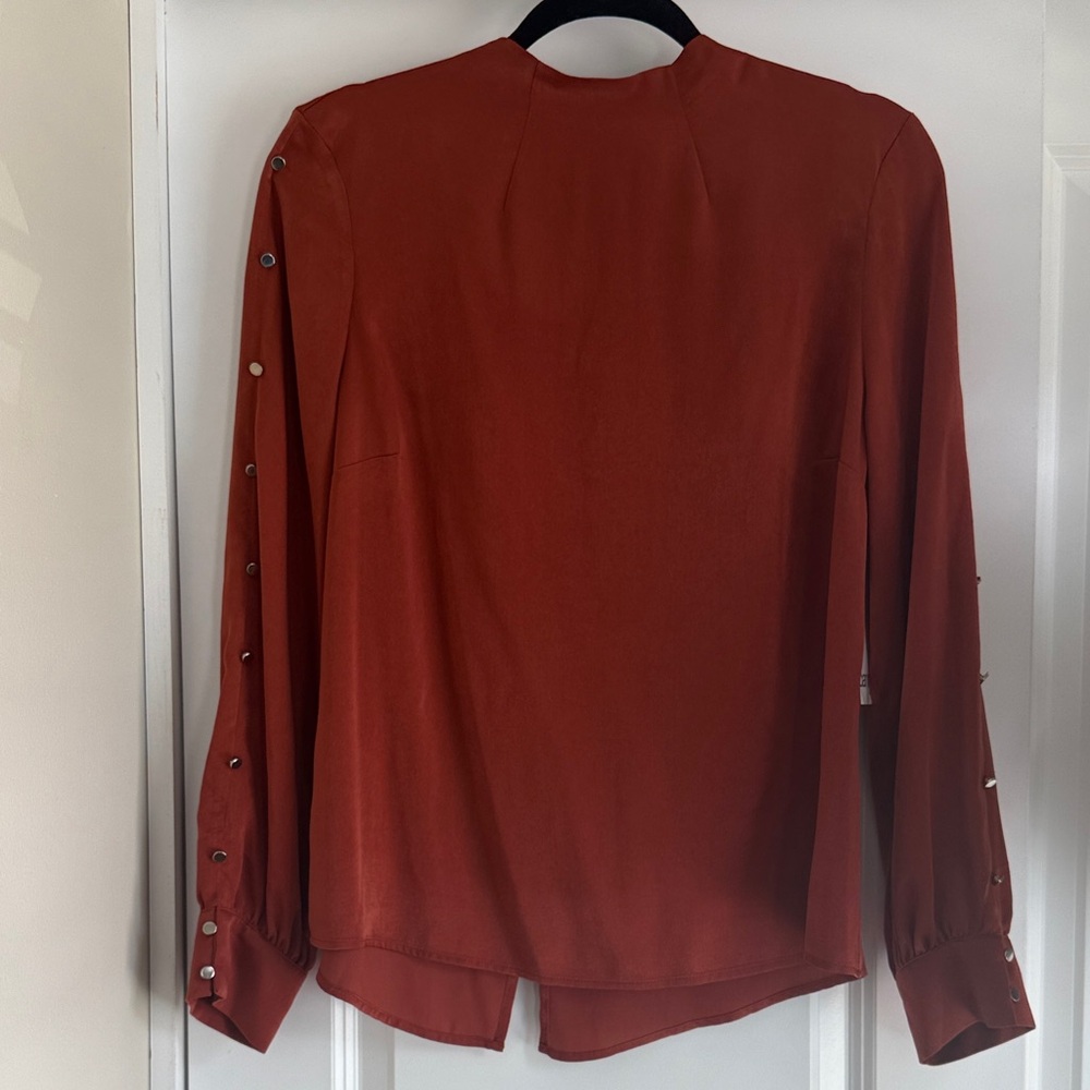 Bar III Terracotta Long Sleeve Top